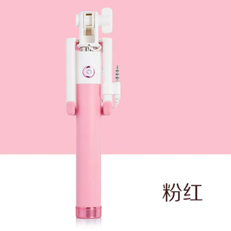 Мини палка для селфи с кнопка проводной силиконовые ручки Монопод универсальный