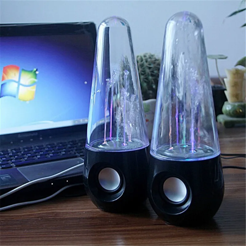 usb powered water dance colorful speaker amplifier music fountain dancing water mini audio loudspeakers all 3.5mm audio pla