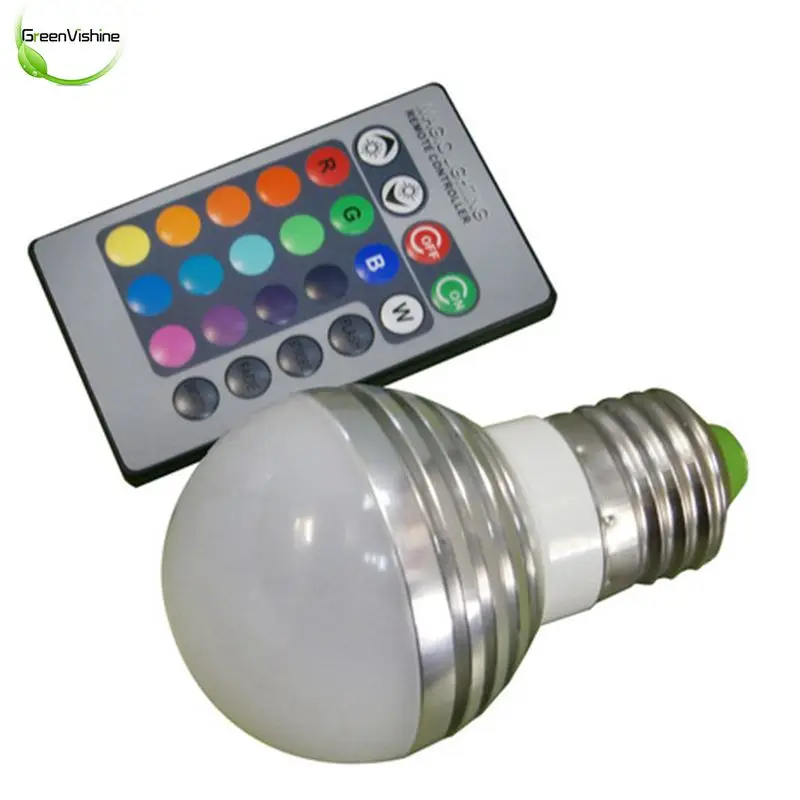 

RGB LED Lamp AC85-265V 3W E27 Led 16 Color Bulb Changeable Lamp Multiple Colour With Remote Control Led Lighting