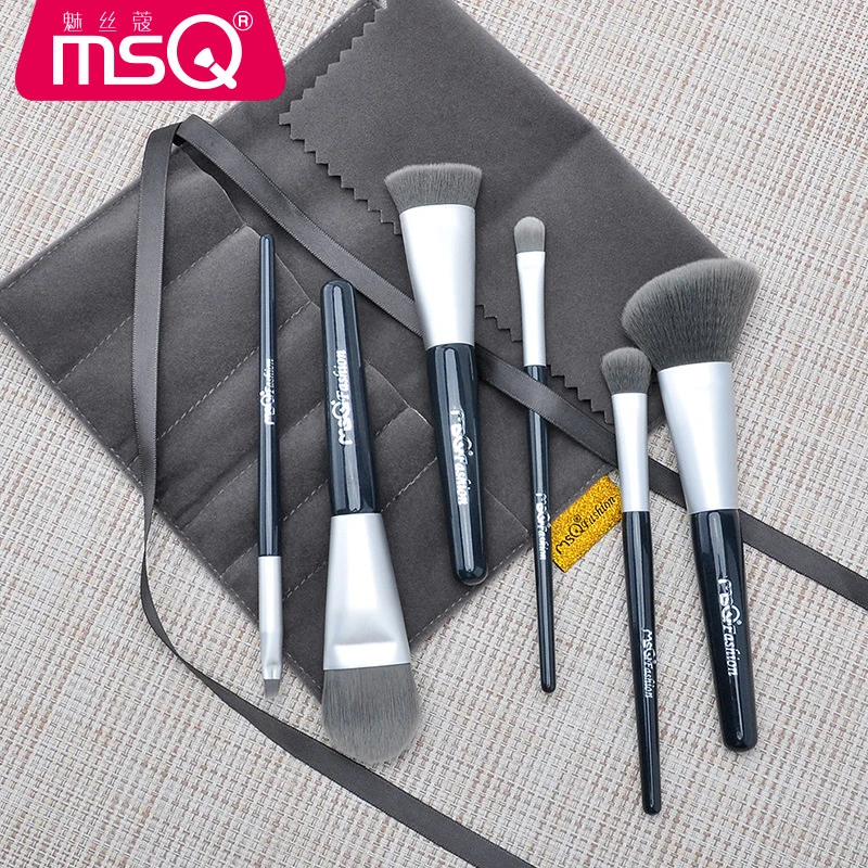 MSQ Pro 6 шт. набор кистей для макияжа косметическая пудра для нанесения основы румян теней для век подводка для глаз губ красота Макияж Кисти Инструменты Maquiagem
