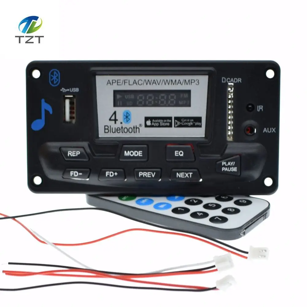 4 0 Bluetooth MP3 декодирующая плата модуль светодиодный 12 В DIY USB/SD/MMC APE FLAC WAV DAE декодер