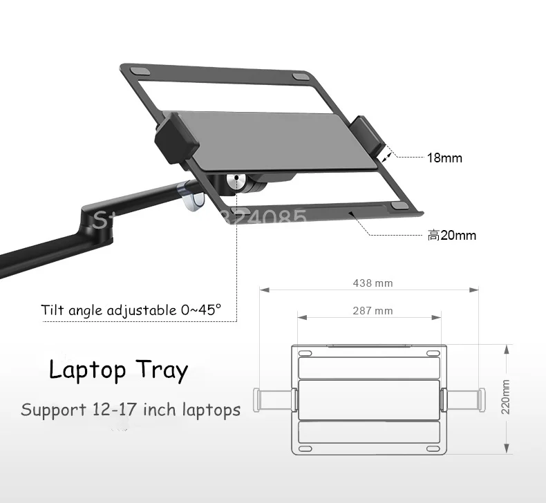 Подъемная подставка для ноутбука алюминиевая для MacBook Air Pro 12-1" монитор Riser держатель с монитором разъем до 32" монитор