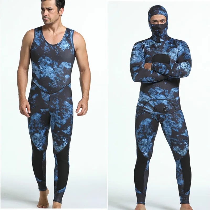 Водолазный костюм из неопрена 3 мм Мужской гидрокостюм для подводной охоты