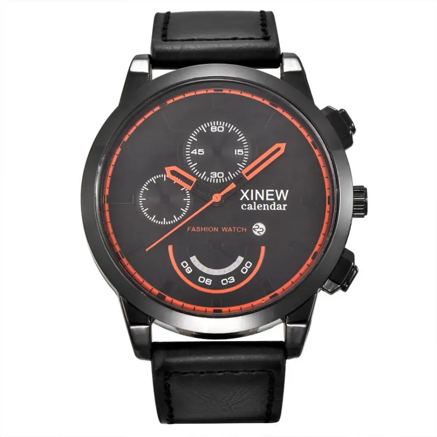 Часы Aimecor винтажные классические водонепроницаемые с кожаным ремешком