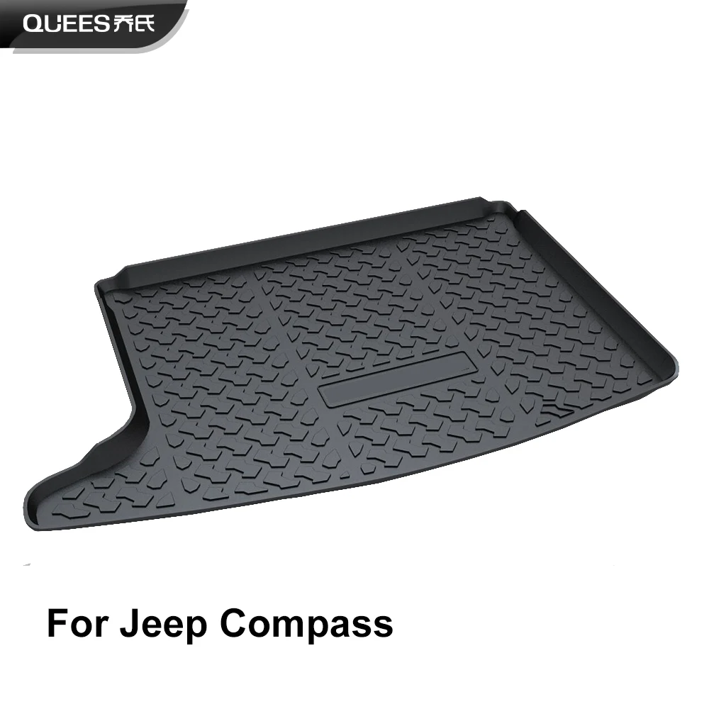 

QUEES Custom Fit Cargo Liner Tray Mat for Jeep Compass 2nd Generation MP / 552 2016 2017 2018