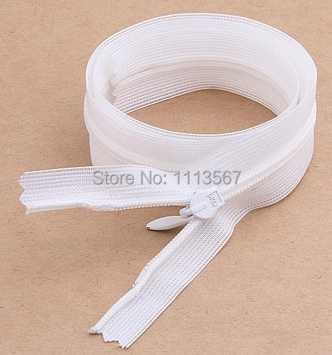 

100 pieces White Nylon Invisible Zipper Sewing 22inch Sewing Zippers z35