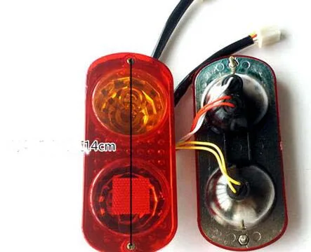 Электрический трехколесный велосипед задние фонари один 9th 12В шесть линий три