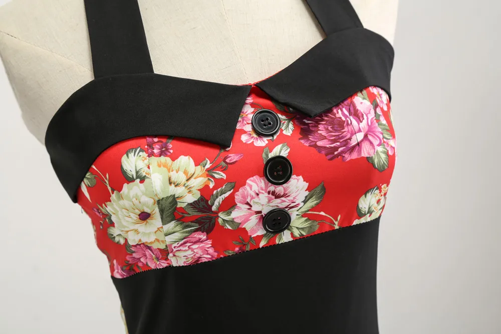 SAGACE New Summer Dress Vintage Womens Holiday Sleeveless Button Sundress Ladies Beach Party Dropshipping 61216 | Женская одежда