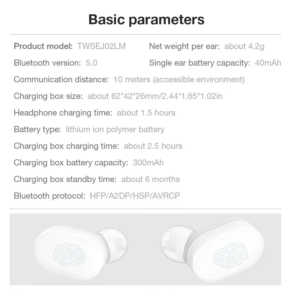 Универсальные bluetooth-наушники для Xiaomi Airdots Youth Version, Спортивная портативная гарнитура для AirDots Youth, белая гарнитура