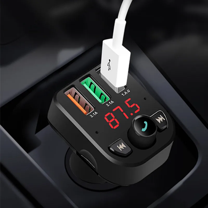 Автомобильный MP3 Bluetooth U диск Smart Язык музыкальный плеер автомобильное зарядное устройство и системой «Хендс-фри» для быстрой зарядки электронных сигарет, свободные руки, FM передатчик, автомобильный Стайлинг