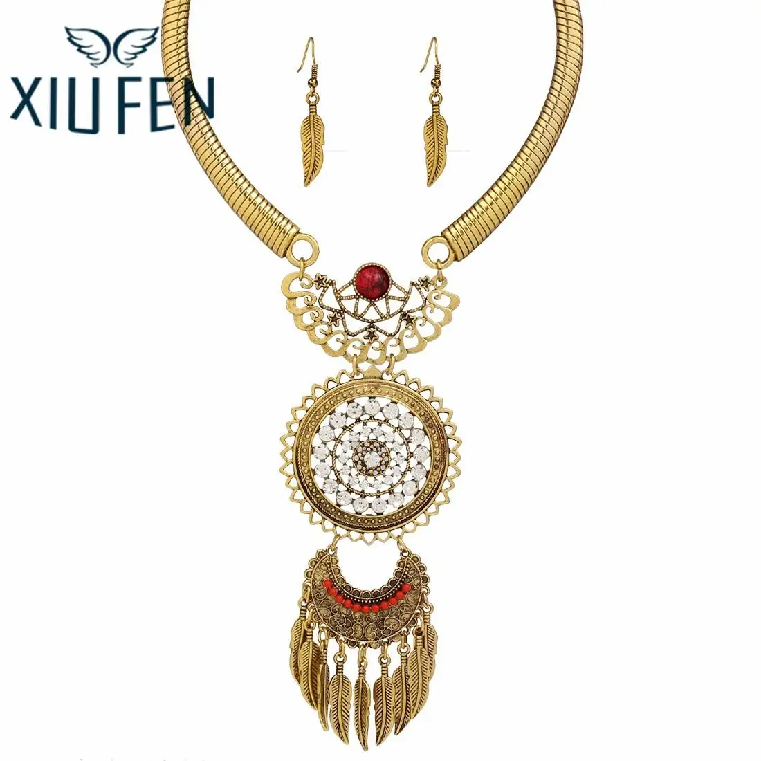 Sangdo Gprince Европейский Винтаж Ретро лист кисточкой для женщин Jewelry цепочки и