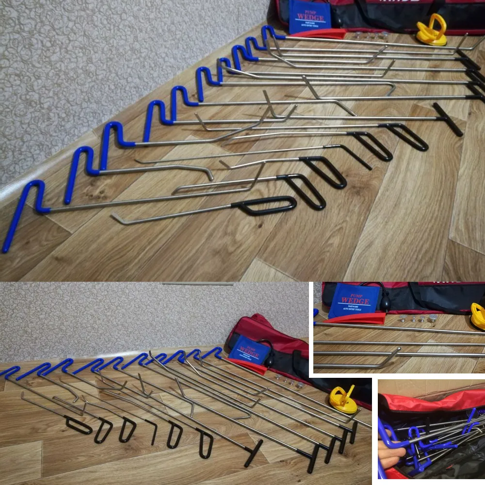 

Furuix Hand Tools Ding Dent Repair Rods Professional Paintless dent remove for Hail Removal Big Kit