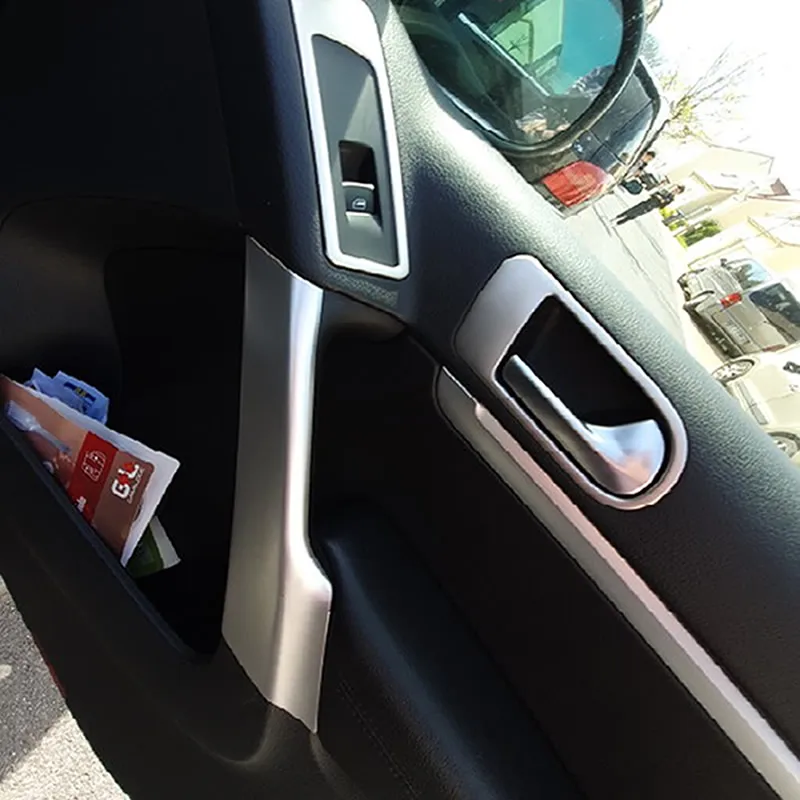 4 шт./компл. подходит для Tiguan 2012 2013 2014 2015 2016 ABS Chrome матовая отделка внутренняя