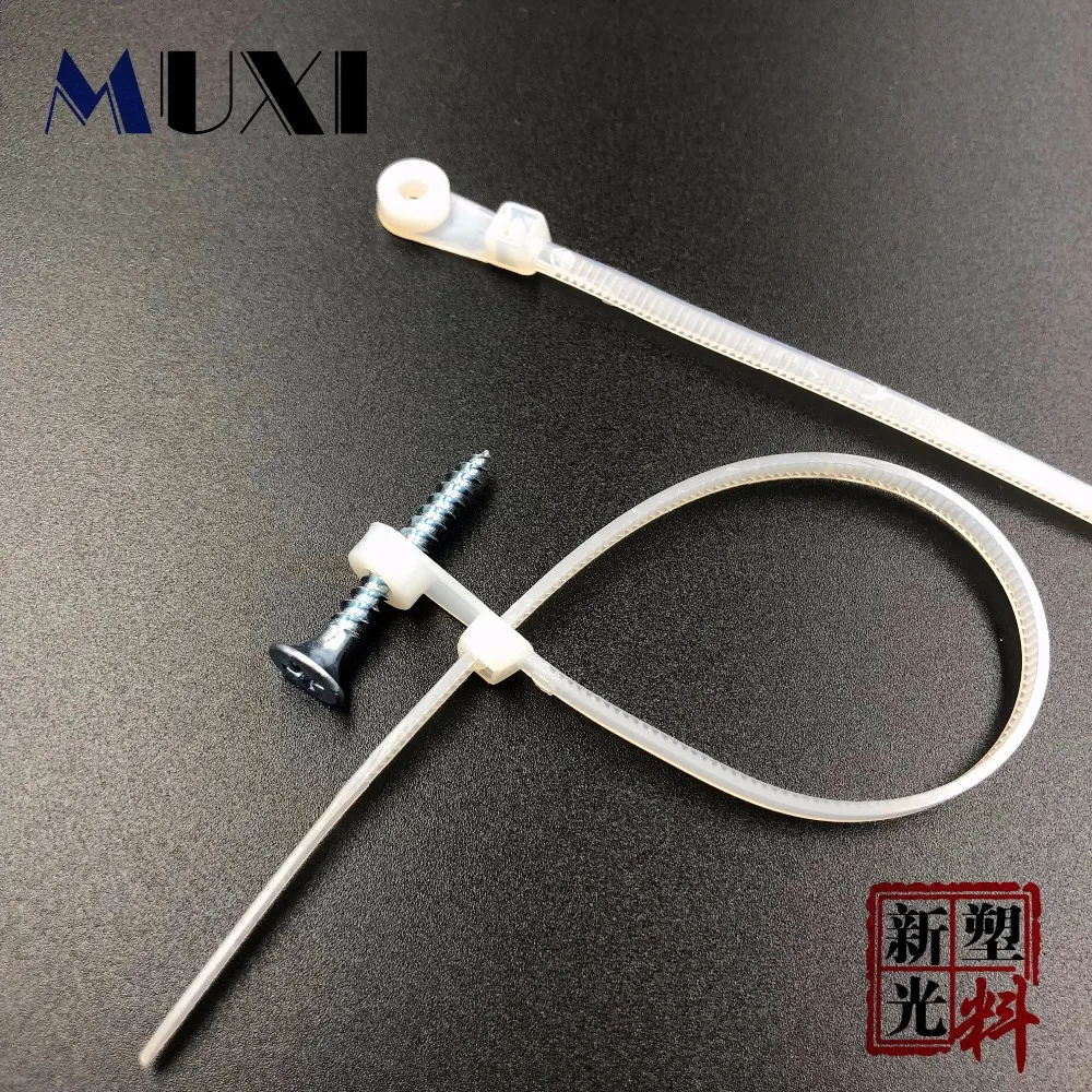 

20pcs Nylon cable tie 15cm 20cm fixed cable tie,screws fixed head type cable tie