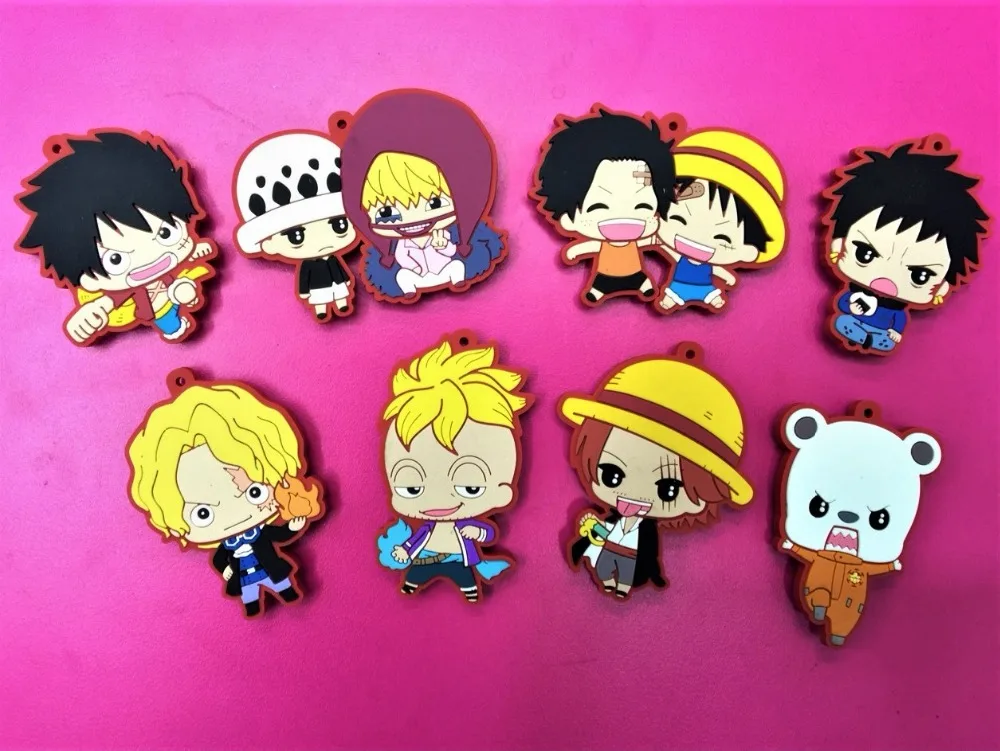 8 шт./лот Новинка оригинальная обувь с рисунками из японского аниме One Piece