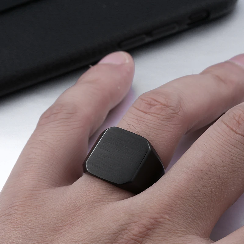 Мужские кольца SKA высококачественные полированные однотонные модные байкерские