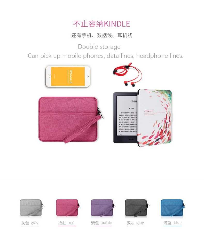 6-дюймовый чехол для электронной книги Bookeen Cybook Muse HD/светильник Kobo Glo HD защитный