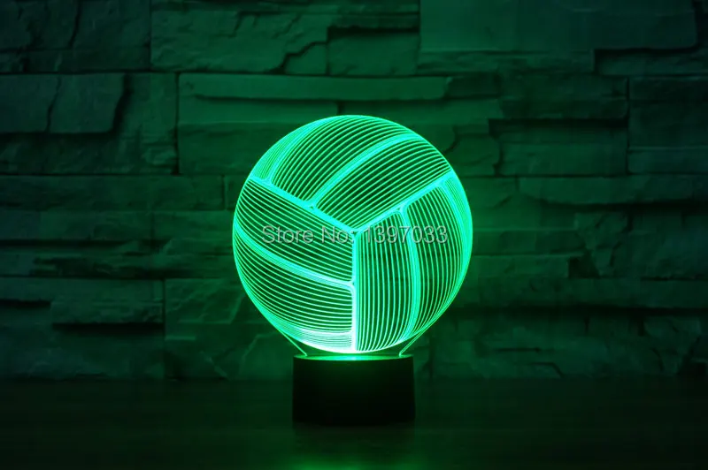 Volleyball Shape 3d Nightlight Visual Decor USB Charged Bedsides Lamps Voleibol Bedroom Moon Light Xmas Gift Decoration Lights | Лампы и