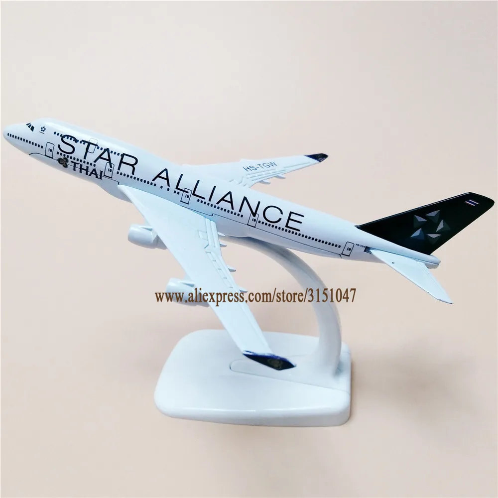 Самолет из металлического сплава Star Alliance B747 16 см модель самолета авиакомпании
