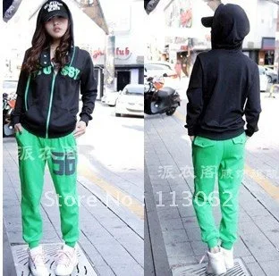 free shipping new women's hoodies suit tracksuit long sleeve sport hooded leisure with pants | Женская одежда