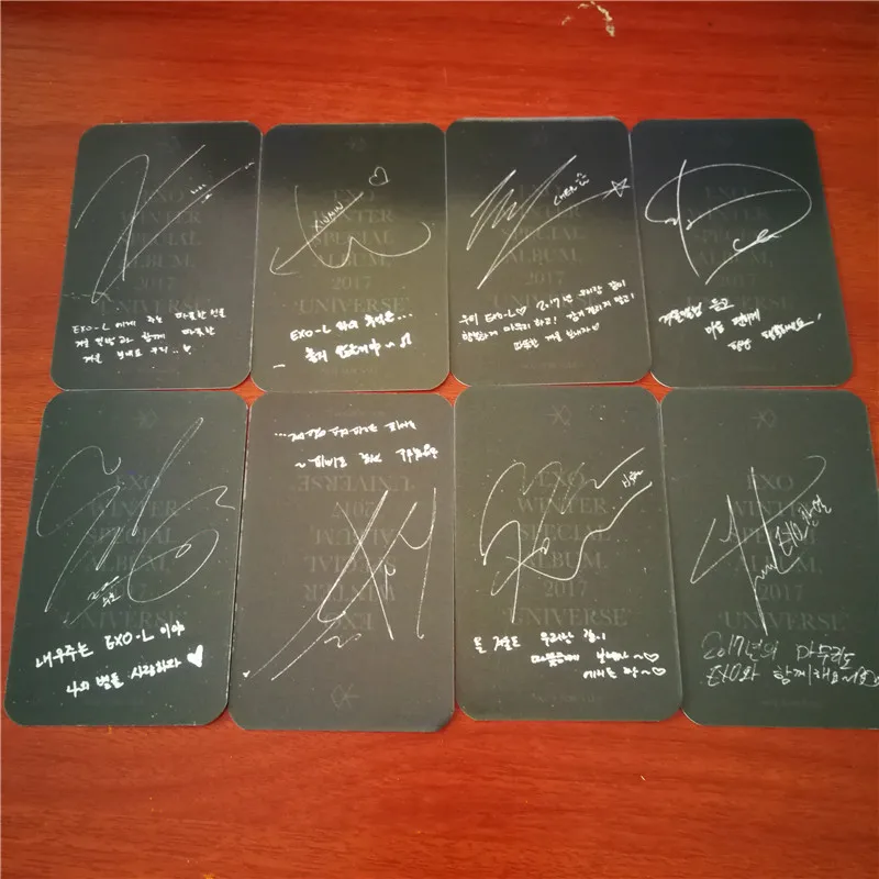 Новый альбом KPOP EXO Winter Universe Фотокарта в стиле хип хоп самодельные бумажные карты