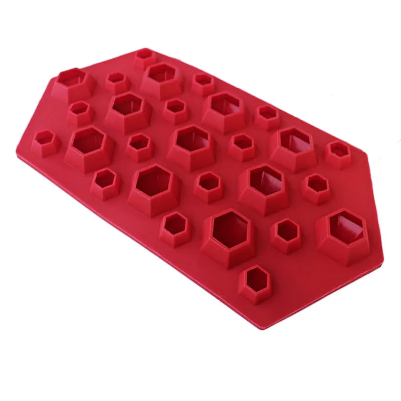 27 Cavities Crystal Diamond Sugarcraft Jelly Ice Cream Silicone Mold Cube Maker Chocolate Tray Fondant Cake Decorating Tools | Дом и сад