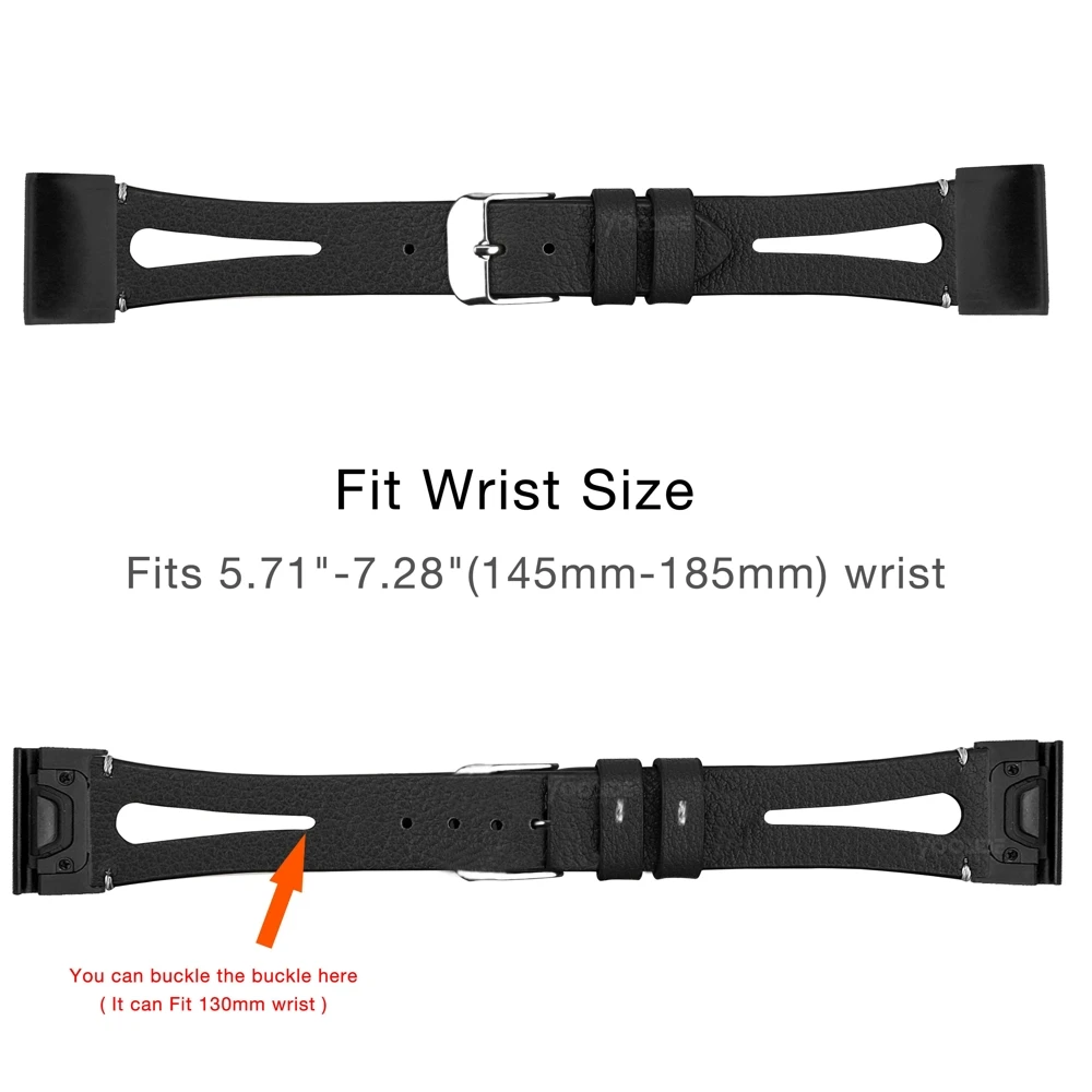 Браслет YOOSIDE 20 мм Quick Fit из искусственной кожи и нержавеющей стали для часов Garmin Fenix 5S/Fenix 5S Plus