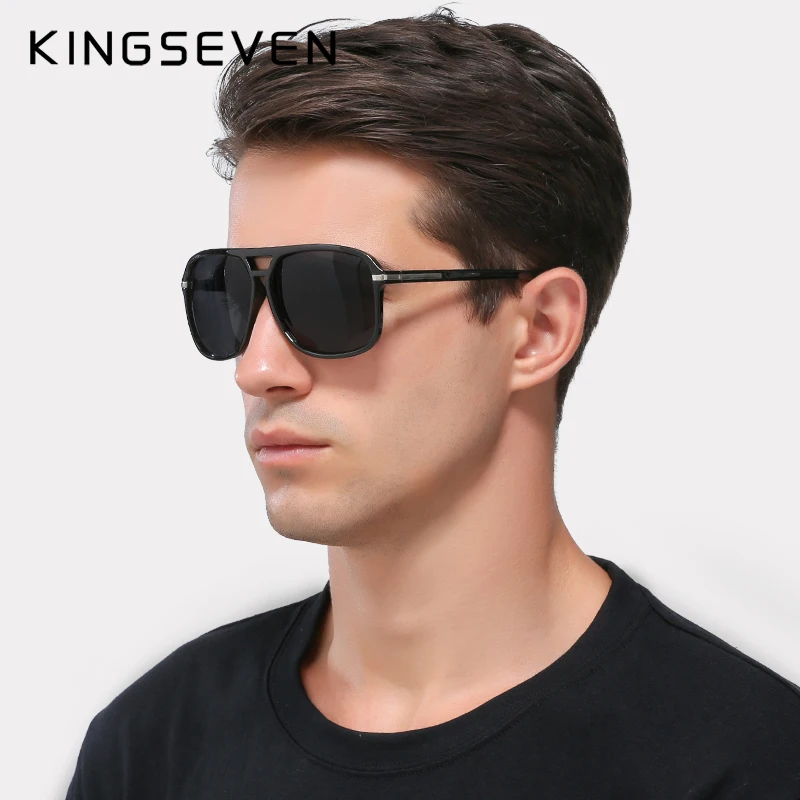 Мужские солнцезащитные очки KINGSEVEN UV400 в стиле ретро модные брендовые Роскошные