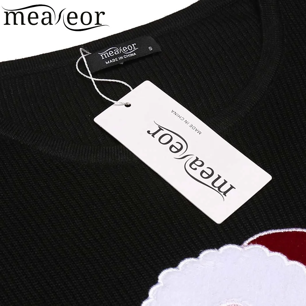 Meaneor/женские рождественские свитера повседневный теплый тонкий вязаный свитер с