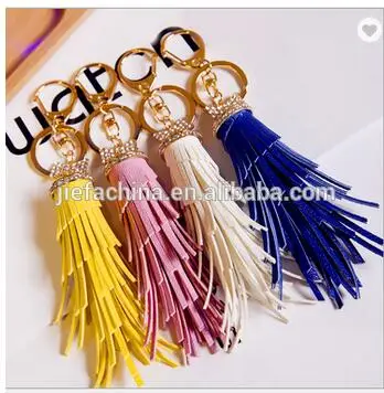 Модный ручной работы Украшенная кисточками кожаный брелок с кисточкой|Папка для