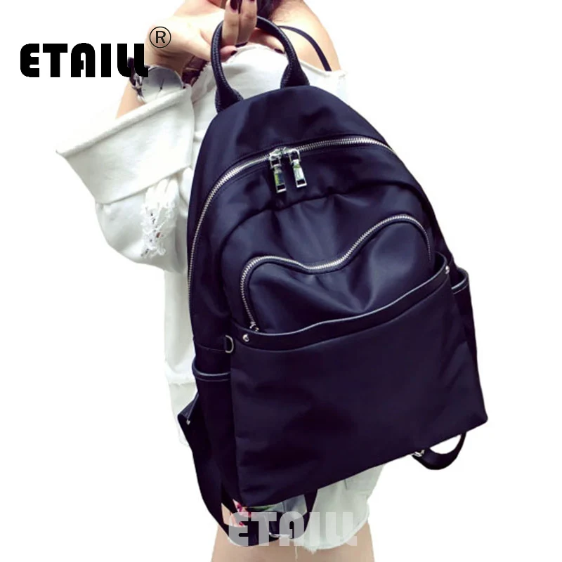 2016 винтажный водонепроницаемый Маленький Нейлоновый Рюкзак с заклепками милые