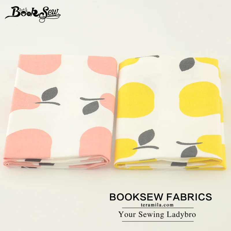 Booksew 100% хлопок саржа Ткань ткани груша узор Вышивание ткань для Подушка DIY