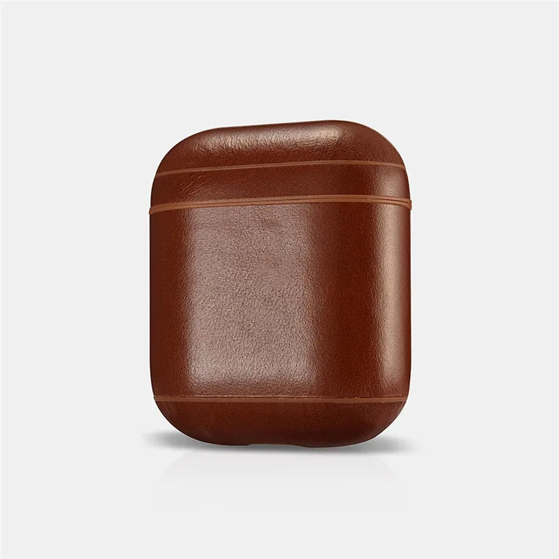 ICARER Роскошный Ретро чехол из натуральной кожи для AirPods чехол винтажный топ из натуральной кожи чехол; защитный чехол для Airpods