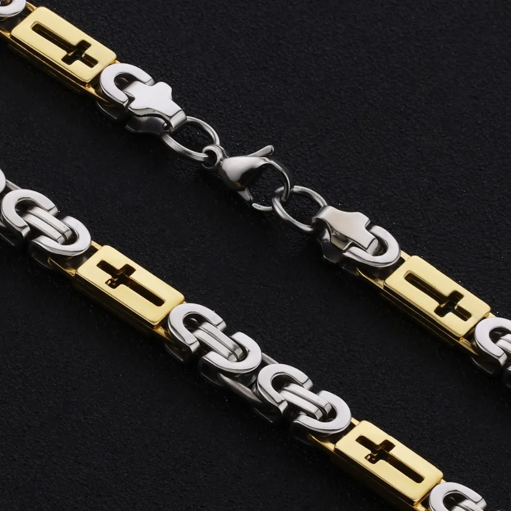 Металлические ожерелья для мужчин нержавеющая сталь полые кресты византийские