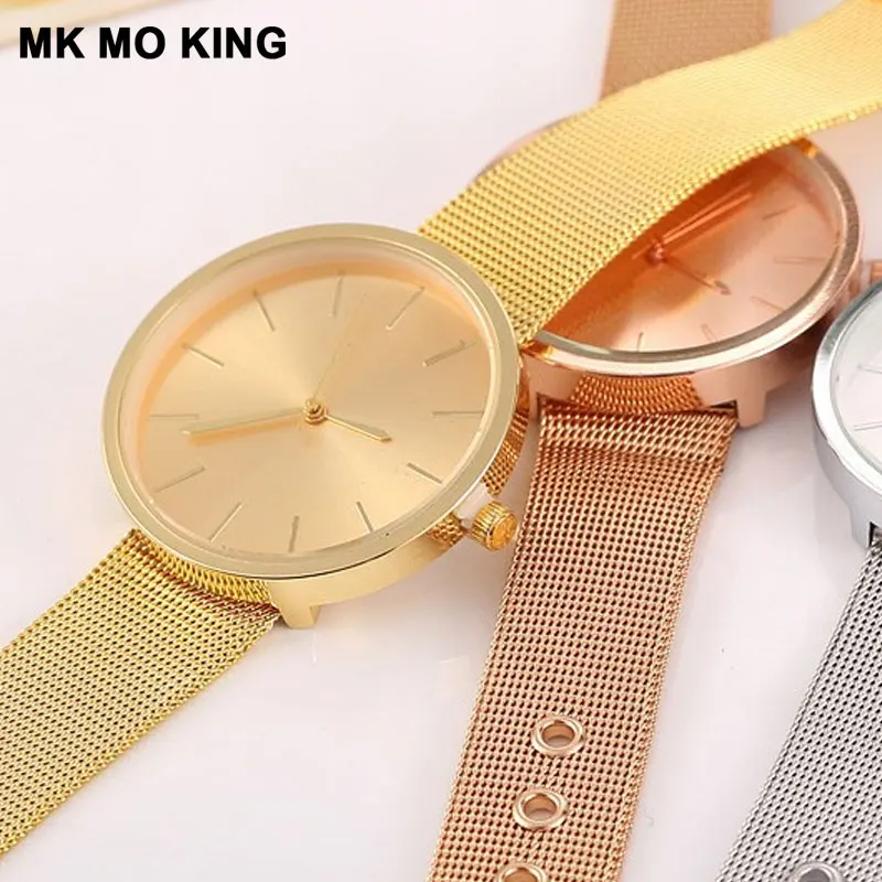 Женские часы люксовый бренд кварцевые бизнес модные Reloj Mujer Золотой Серебряный