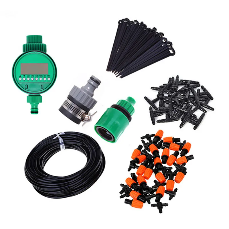 25m Automatic Micro Drip Irrigation System Garden Spray Self Watering Kits with Adjustable Dripper | Дом и сад