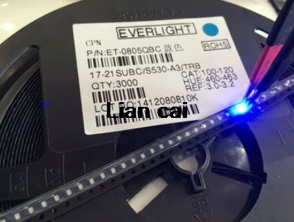 1000 шт супер яркий SMD LED 0805 Синий чип диоды Smd 460-470nm 80-120mcd 3 0-3 4 v светоизлучающий диод |