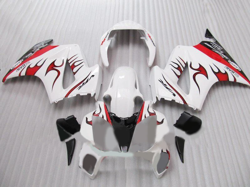 Набор обтекателей для мотоциклов набор HONDA VFR800 02 03 04 05 06 VFR 800 2002 2004 2005 2006 Red flames white + 7