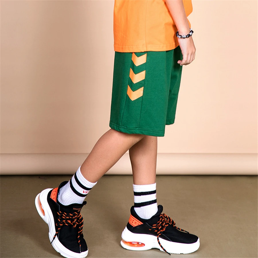 Boys pants sports summer 2019 kid clothes spor tayt leggings short black green streetwear kids boys 10 years |