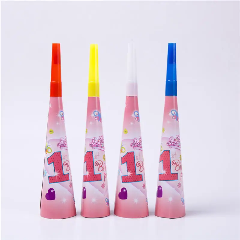 Pink Kids 1st Birthday Party Decorations Paper Plate Napkins Cup Flag Party Supplies Disposable Tableware Set Baby Shower Favor
