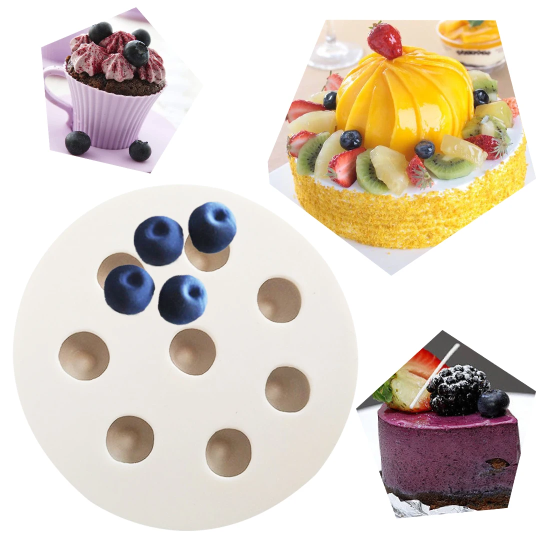 3D кухонные принадлежности форма для мыла в форме черники рассы силиконовые