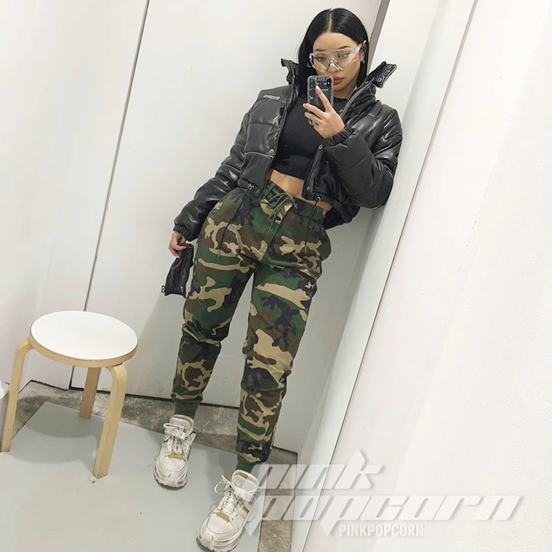 Светоотражающая куртка зимняя женская парка из искусственной кожи уличная