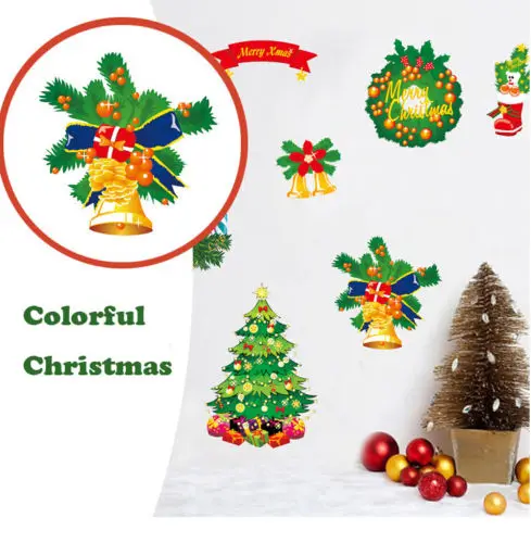 Счастливого Рождества рождественская елка Санта-Клаус съемные фотоколокольчики