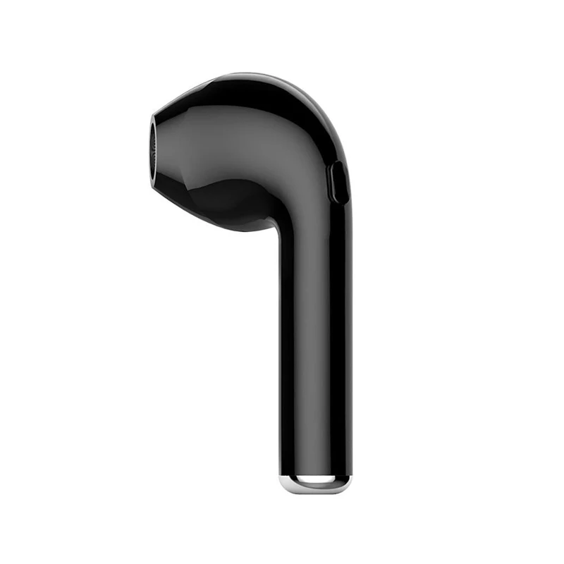 Беспроводная bluetooth гарнитура для бега i7 мини музыкальная bluetooth гарнитура является универсальной для iphone и android телефонов и планшетов - Цвет: i7s single black