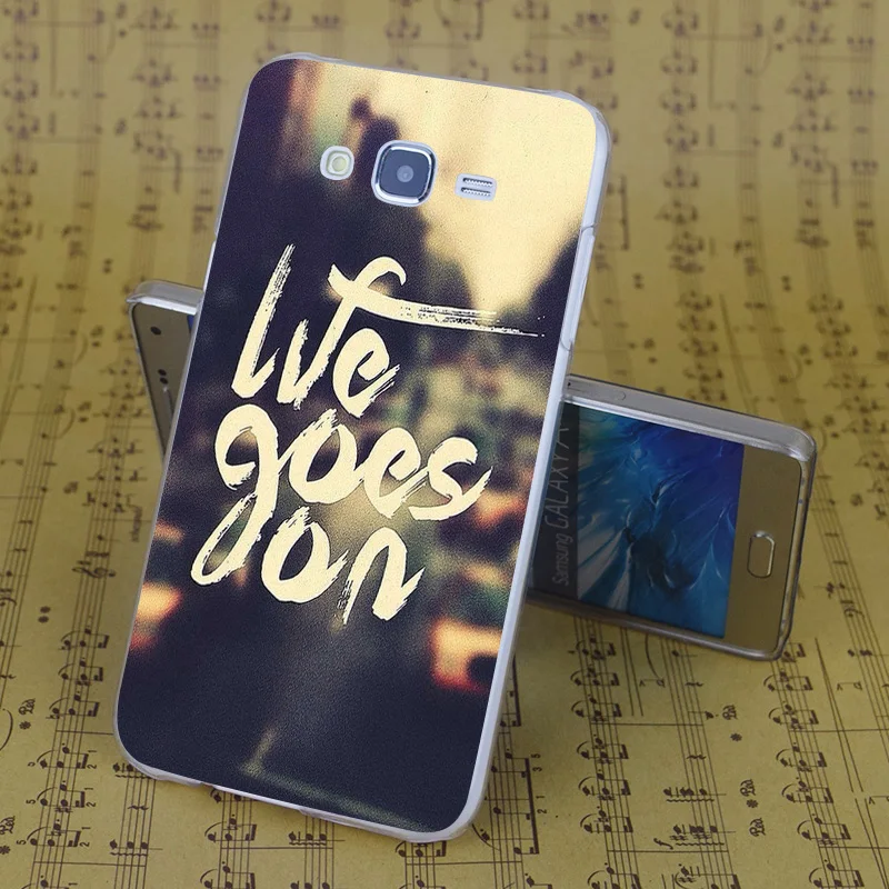 B2150 Жизнь Продолжается Прозрачный PC Hard Case Cover Для Samsung Galaxy J 3 5 7 8 9 2016 GRAND 2 PRIME| |