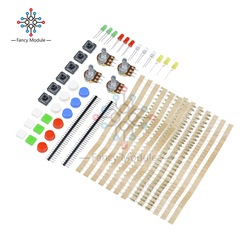 

Electronics Components Bundle Electronic Parts Pack Starter Kit For Arduino Raspberry Pi - Universal Components Kit DIY Element