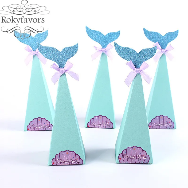 40 шт. коробочки для сувениров с маленькой русалочкой товары детского дня