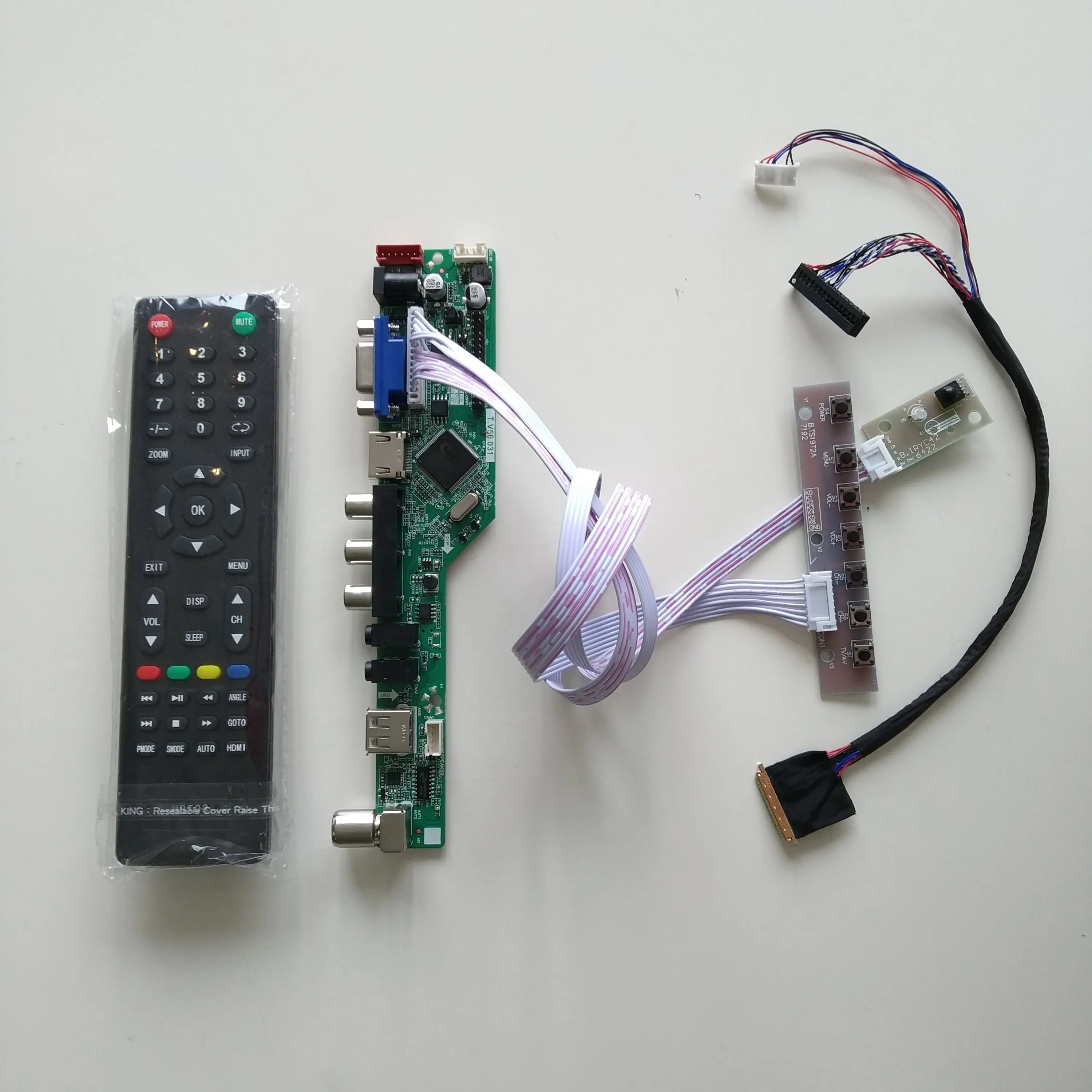 ЖК дисплей светодиодный ТВ совместимому с HDMI AV USB VGA Аудио драйвера карты
