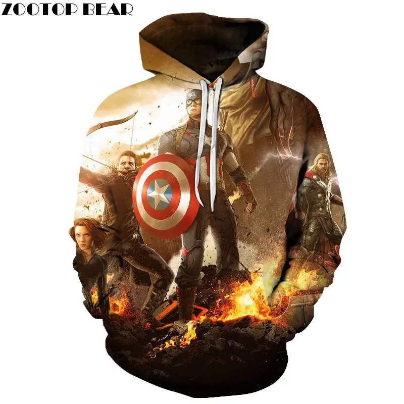 Ultron Age 3D печать Мстители 4 худи Мужские Толстовка Пуловер Marvel спортивный костюм весенняя одежда Мстители Азиатский размер S-6XL - Цвет: AFKH3281