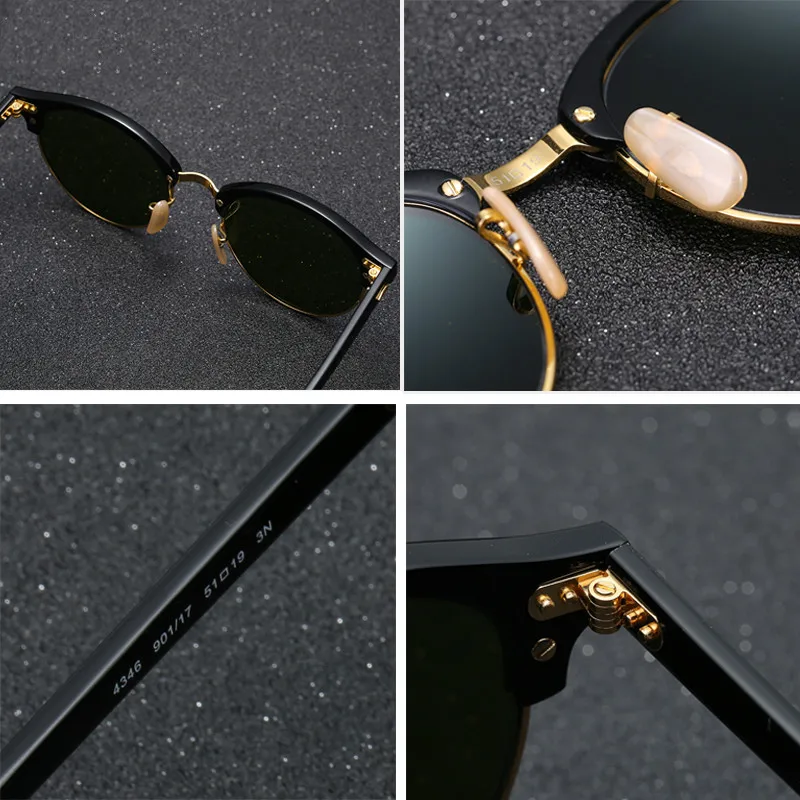 Очки солнцезащитные мужские с полуободковой оправой UV400 4246|brand sun glasses|designer